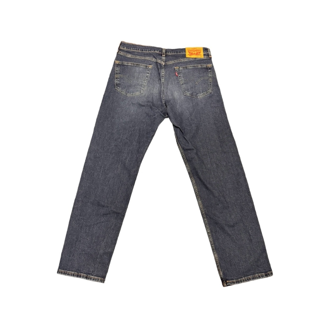 Levi's 505 Men’s Dark Wash Faded Blue Denim Jeans W34 L32​​​​​ - Picture 5 of 8